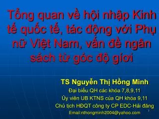 t ng quan v h i nh p kinh t qu c t t c ng v i ph n vi t nam v n ng n s ch t g c g i