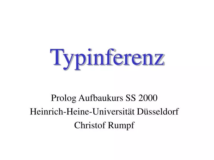 typinferenz