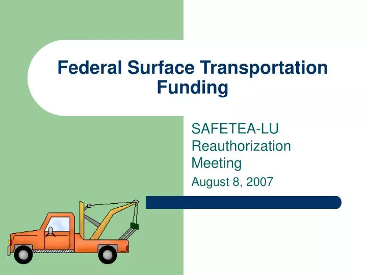 federal surface transportation funding