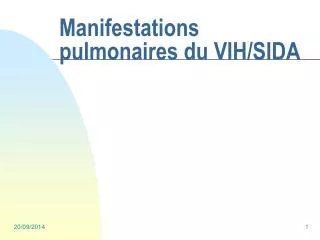 manifestations pulmonaires du vih sida