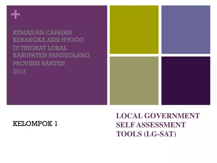 local government self assessment tools lg sat