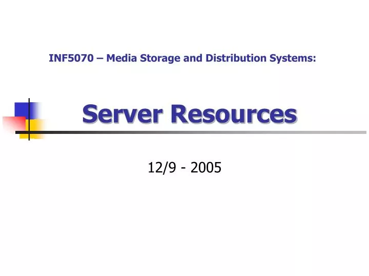 server resources