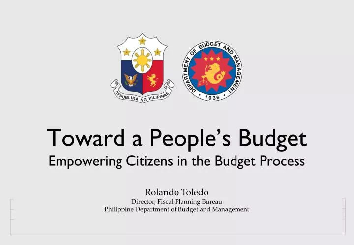 toward a people s budget empowering citizens in the budget process