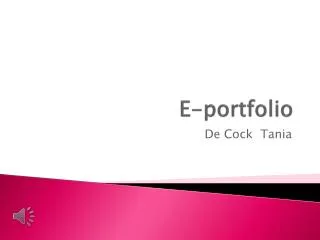 e portfolio