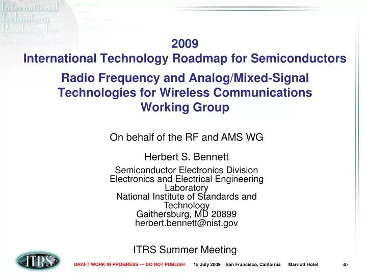 itrs summer meeting