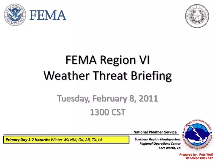 fema region vi weather threat briefing