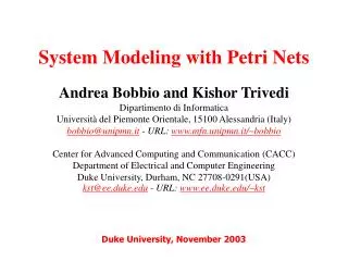 System Modeling with Petri Nets