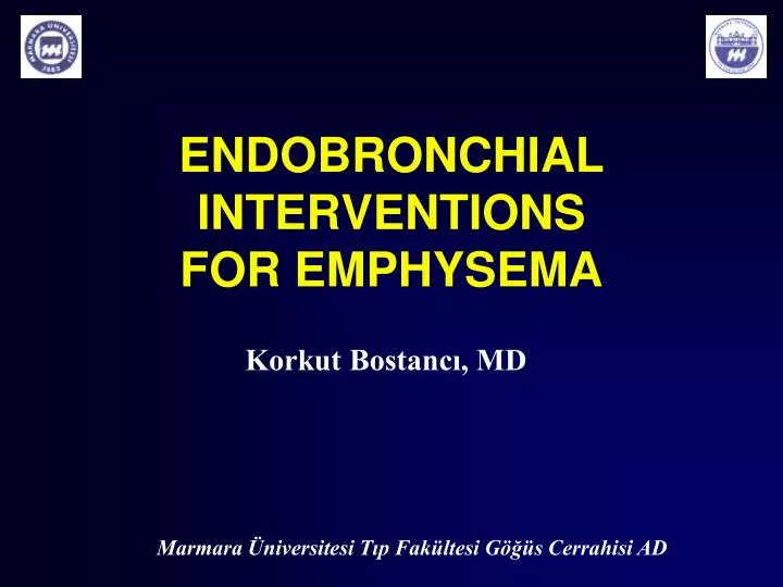 endobronchial interventions for emphysema