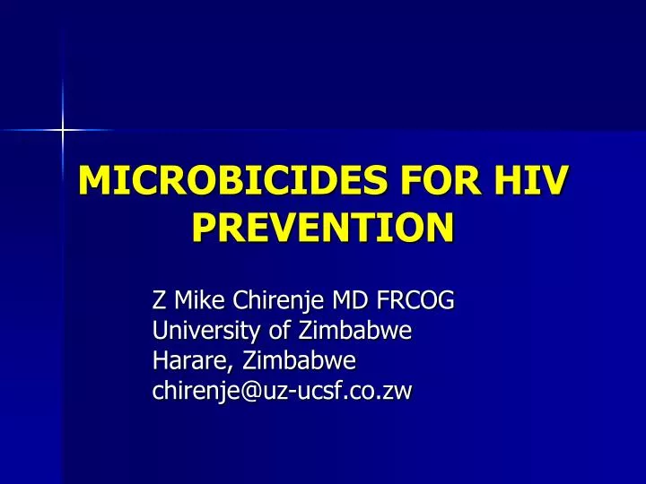 microbicides for hiv prevention
