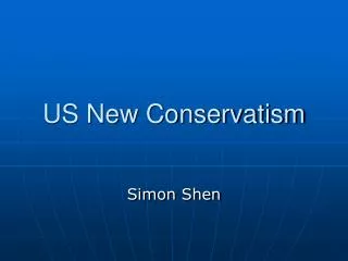 US New Conservatism