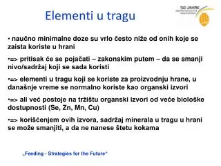 elementi u tragu