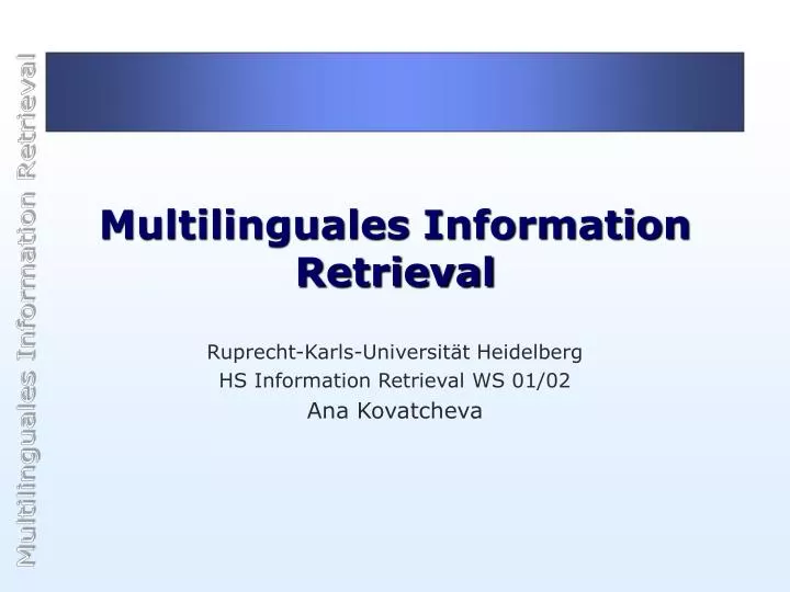 multilinguales information retrieval
