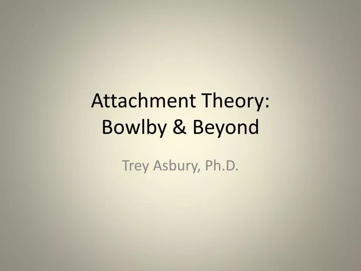 attachment theory bowlby beyond