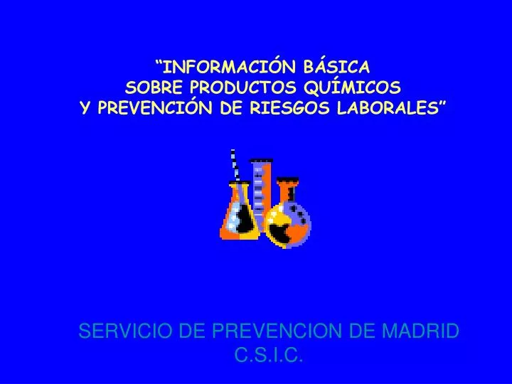 informaci n b sica sobre productos qu micos y prevenci n de riesgos laborales