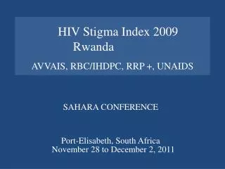 AVVAIS, RBC/IHDPC, RRP +, UNAIDS