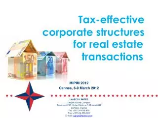 Tax-effective corporate structures