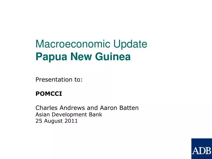 macroeconomic update papua new guinea