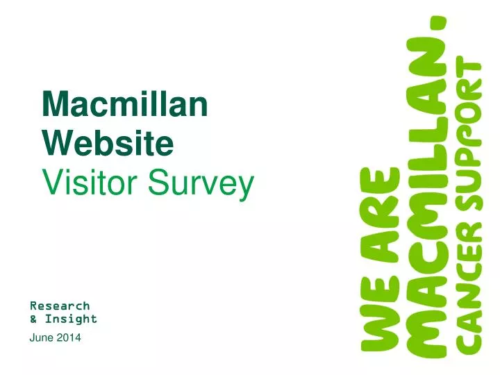 macmillan website visitor survey