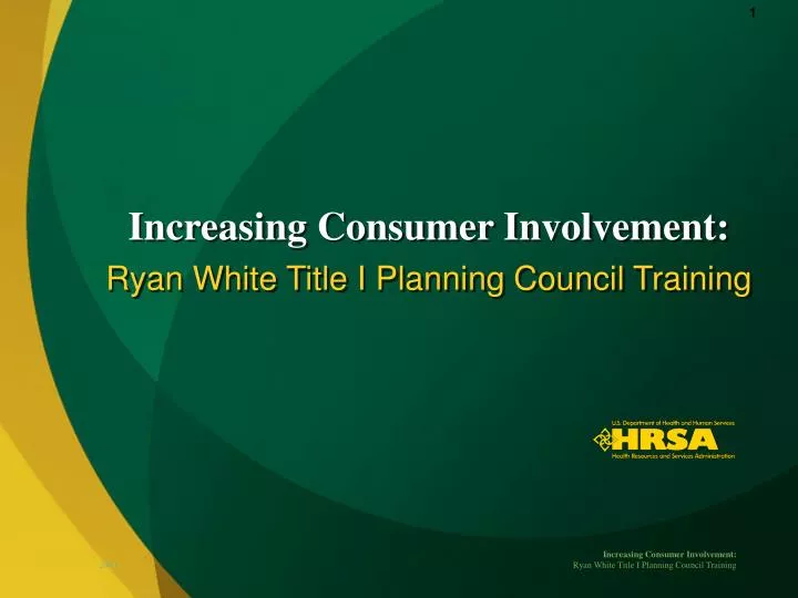 increasing consumer involvement ryan white title i planning council training
