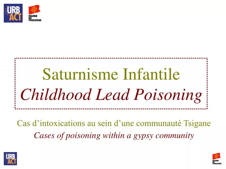 saturnisme infantile childhood lead poisoning