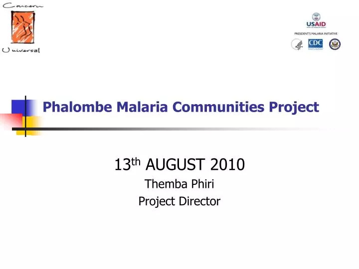 phalombe malaria communities project