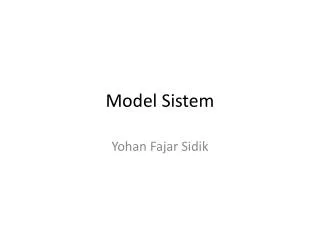 model sistem