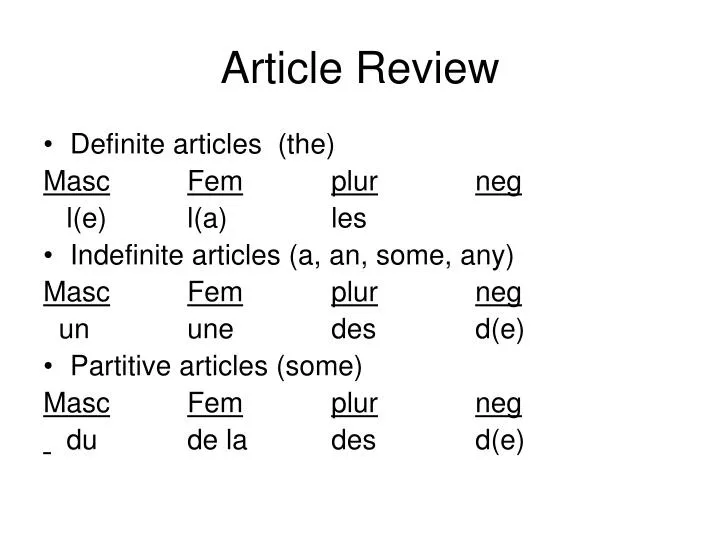 article review