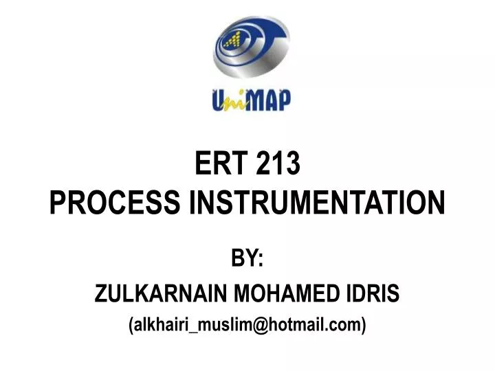 ert 213 process instrumentation