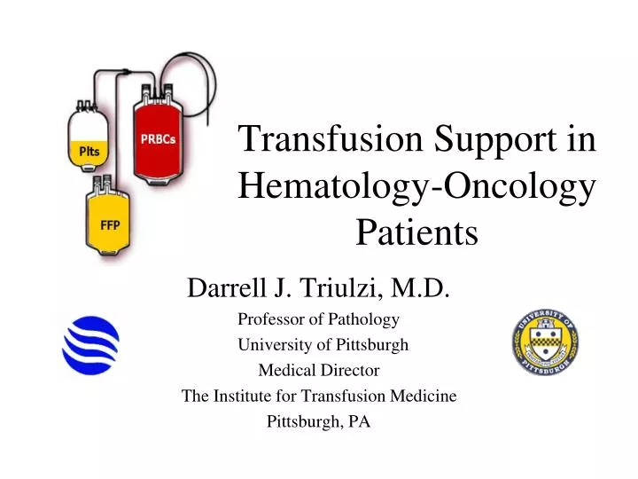 transfusion support in hematology oncology patients