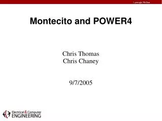Montecito and POWER4