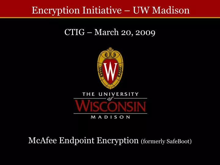 encryption initiative uw madison