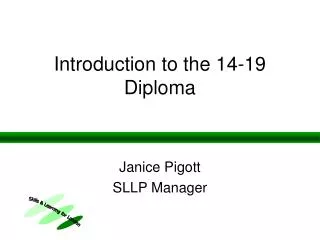Introduction to the 14-19 Diploma