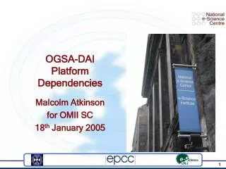 OGSA-DAI Platform Dependencies