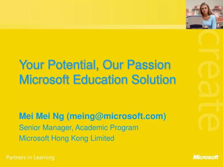 your potential our passion microsoft education solution