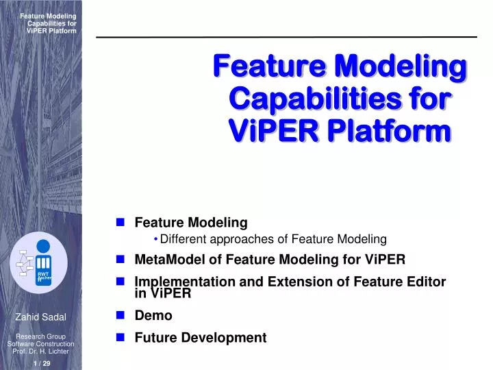 feature modeling capabilities for viper platform