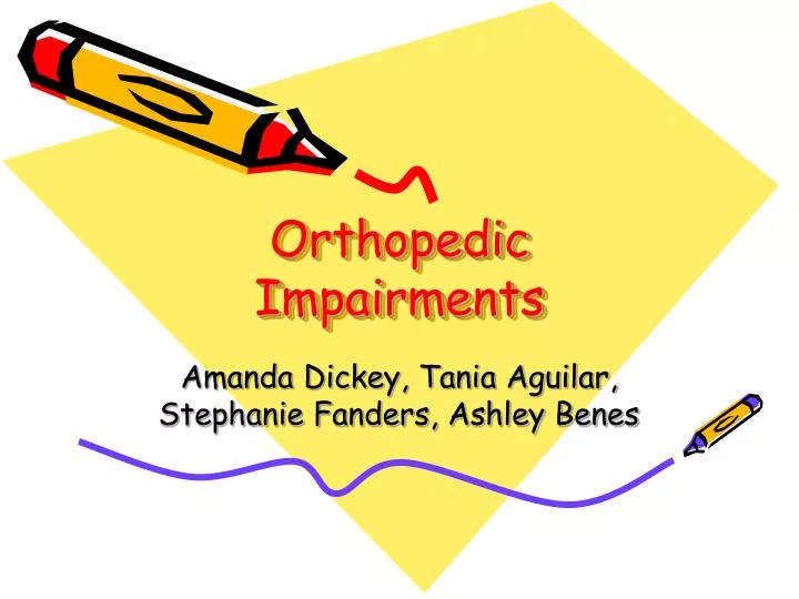 orthopedic impairments
