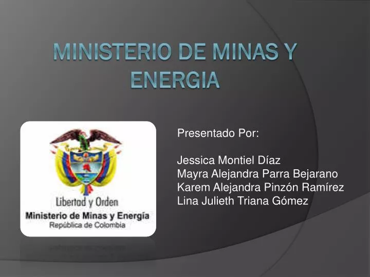 ministerio de minas y energia