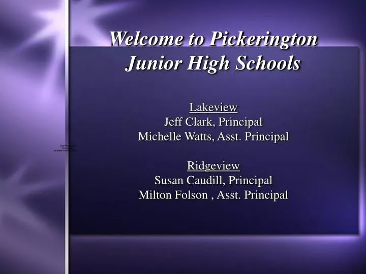 welcome to pickerington junior high schools