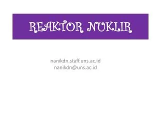 reaktor nuklir