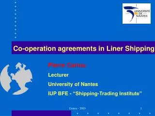 Co-operation agreements in Liner Shipping