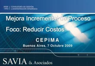 mejora incremental de proceso foco reducir costos