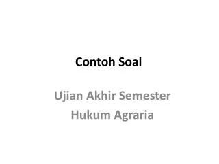 contoh soal
