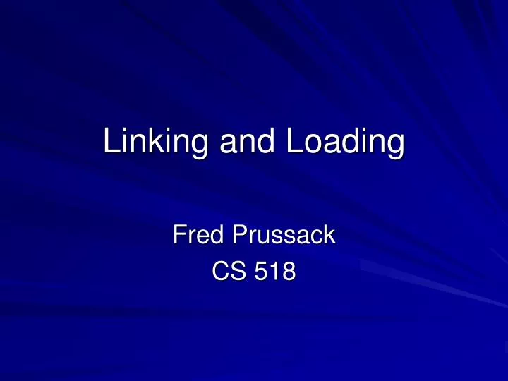 linking and loading