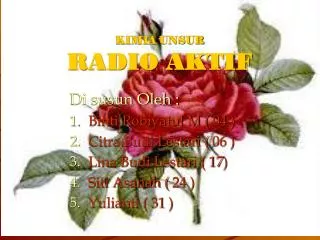 kimia unsur radio aktif