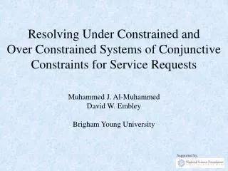 Muhammed J. Al-Muhammed David W. Embley Brigham Young University