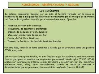 acr nimos abreviaturas y siglas