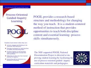A Research-Based Cognitive Model Supporting POGIL
