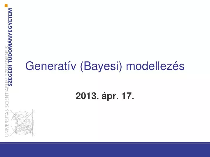 generat v bayesi modellez s