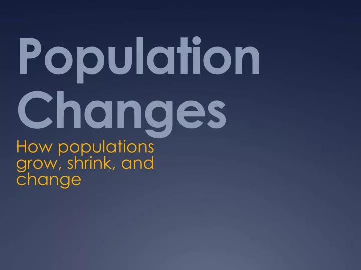 population changes