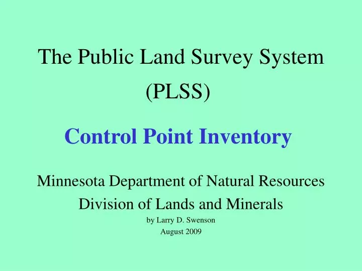 the public land survey system